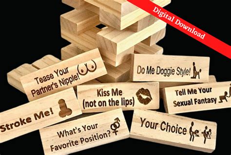 COUPLES JENGA GAME FOR ADULTS, Sexy Jenga, 48Pcs。